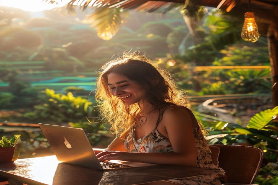 TFL member working remotely in Bali